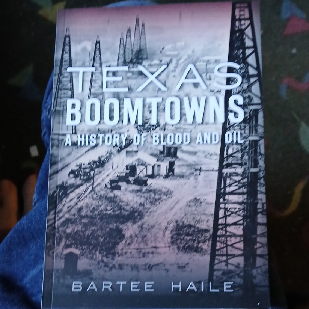 Texas Boomtowns by — Black & Pink Cover  Book